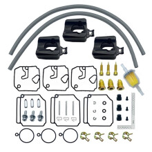 Kit de Réparation de Carburateur de Moto 6H4-W0093-00 pour 40-50 CV: Joints, Gicleurs, Aiguilles, Filtre, Kit de Réfection