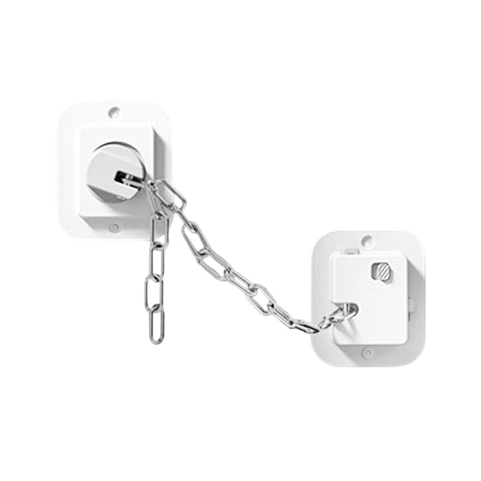 Child Proof Door Lock with Adjustable Strap, Cat Door Lock Adhesive Safety Locks for Baby, Dementia & Pets 2pcs