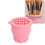 Makeup Brush Cleaner Cup Silicone Pink Portable 1
