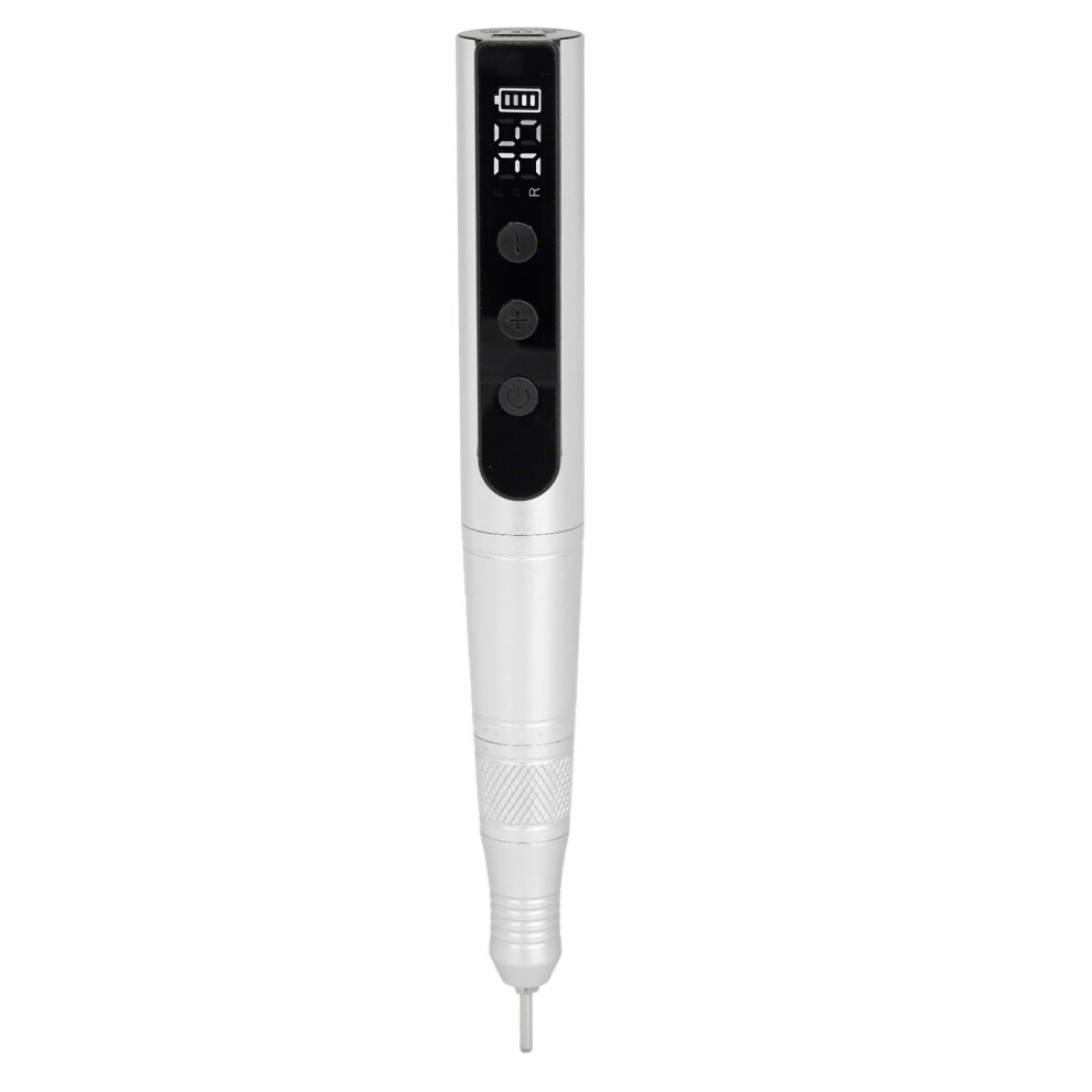 Silver Nail Polisher 35000Rpm 1100Mah Portable