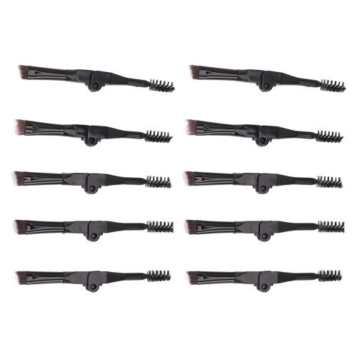 10pcs Foldable Double-Ended Eyebrow Brush Portable