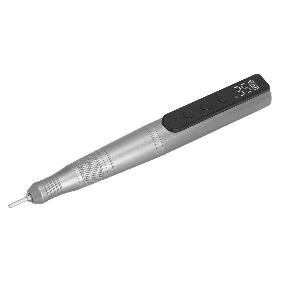 Gray 35000Rpm Nail Polisher 1100Mah Portable