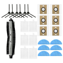 25PCS for A30 Pro Vacuum Cleaner Spare Parts Vacuum Main Roller Brushes Side Brushes Filter Mop Cloth Dust Bag