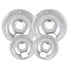 Drip Pans,for Whirpool Frigirate Stove Top Drip Bowls Include 2 Pcs 6'' Range and 2 Pcs 8 '' Cooktop Drip Pans