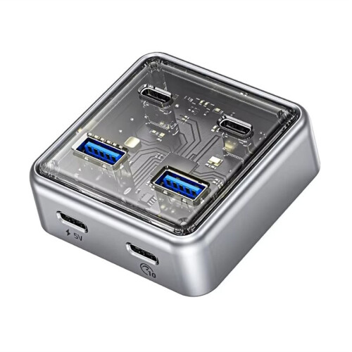 Multi 4  USB 3.2 Hub Splitter 10Gbps High Speed Extension Adapter Type C Docking Station Socket PC Accessories