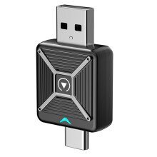 Draadloze CarPlay-Adapter: 2-in-1 Slimme Converter voor Draadloze Integratie van Bedraad Naar Draadloos Autonavigatiesysteem voor IOS