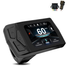 Electric Bike 36V-72V LCD T24 UART 2 Communication Color Display Electric Bike Accessory with SM Connector
