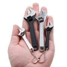 Adjustable Spanner 2.5/4 Inch Open-End Wrench Keychain Tool, Portable Small Wrench Set, Pocket Hand Tools for Home