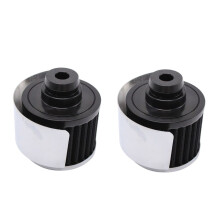 2 Stuks 9516BLK Zwart+Chroom Wasbare Ventieldekselontluchter met Kap Insteekfilterelementen voor 1 1/4" Gaten