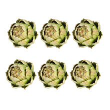 6 Stuks Groene Kunstmatige Artisjokken, Nepgroenten en -Fruit voor Zomerse Keuken-, Bruilofts-, Schaal- en Vaasdecoratie