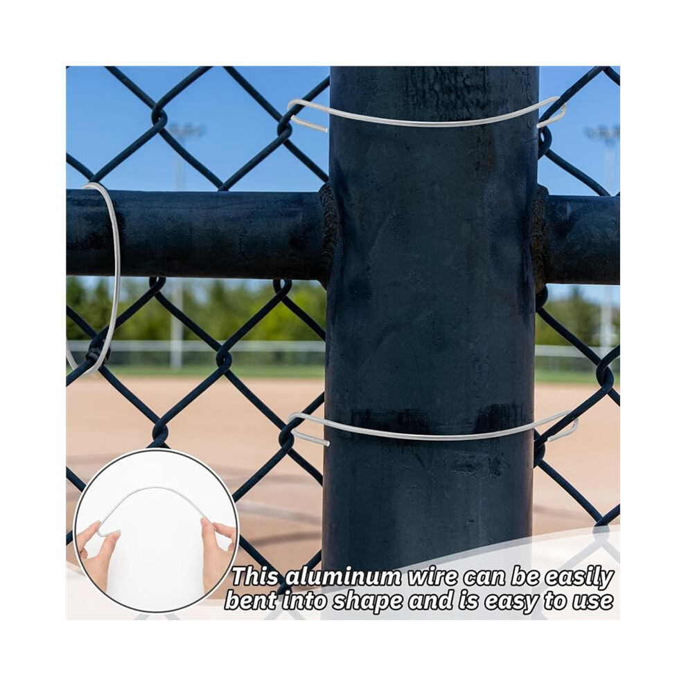 100 Pcs 6.5In" Chain Link Fence Wire Ties Hook For Chain Link Fence, Posts, Rails, Dog Kennel Repair 4713320033622