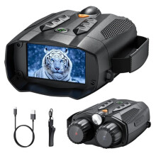 Jumelles de Vision Nocturne 10x, Lunettes Numériques Infrarouges 4K, Portée de 800 M, pour la Photo, la Vidéo et le Camping en Extérieur