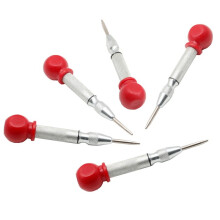 Zilverkleurige Automatische Centerpons met Veermechanisme voor Houtboren, Lengte 130 mm