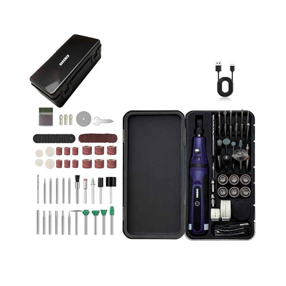 Donumeh 3.6V Rechargeable Lithium-Ion Electric Grinder And Engraving Pen With 84 Accessories For Polishing And Engraving Jade 6033248533560