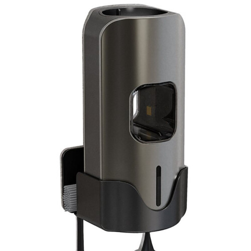Automatic Electric Toothpaste Dispenser for Kids - Wall Mounted with 3-Level Adjustment & 2 Toothbrush Slots Grey 1