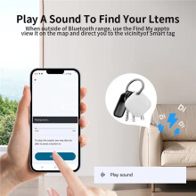 Oplaadbare -Tracker, Sleutelzoeker, Huisdierzoeker, Werkt met voor Android, Find My  Tag voor Telefoons, Wit