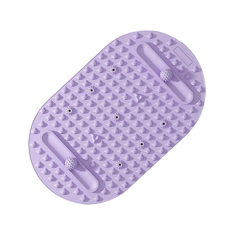Saudism Silicone Foot Massage Mat For Reflexology & Circulation, Large Acupressure Pad For Indoor Jogging & Pain Relief Violet