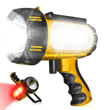 Faro Luminoso da 100.000 Lumen, Torcia Ricaricabile da 10.000 MAh, Faro Portatile, Faro per Esterni con Autonomia di Oltre 72 Ore.