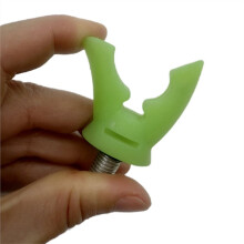 4 Supports de Canne à Pêche à la Carpe avec Poignée en Caoutchouc pour Détecteurs et Barres, Vert