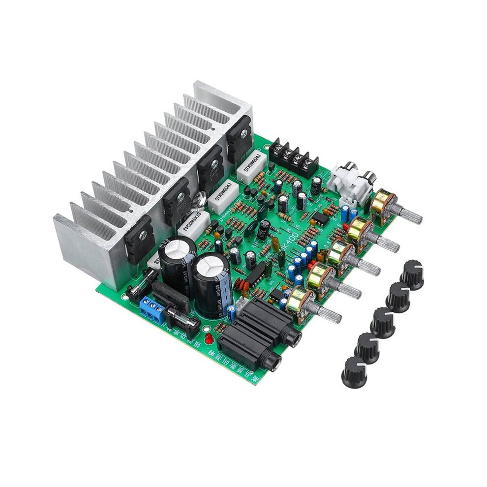 250W Reverb Audio Amplifier With Knob Set 2.0 Channels High Power Amplifiers Hifi Pt2399 Karaoke Mic Reverberation Board 4714185186812