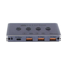 USB3.2 Switcher 4 in 4 Out Splitter 4 Computer Teilen USB Switcher voor PC Laptop Toetsenbord EU-Stekker