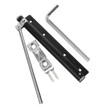 Automatic Door Closer Black Stainless Steel Silent Self Closing for Outward Opening Iron and Wooden Doors