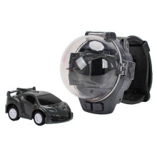 (8inch, gray) Mini Kids Watch RC Car 30M Remote Control Excavator Toy with USB Charging Wearable Fun Gift