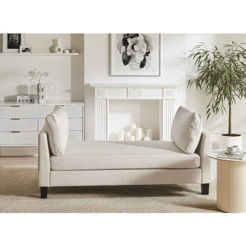 Beliani Chaise Longue ARCHIANE Fabric Light Beige 1