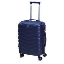 Travel Suitcase 20" Denver Blue Expandable Luggage Trolley 360 8-Wheel Hard ABS