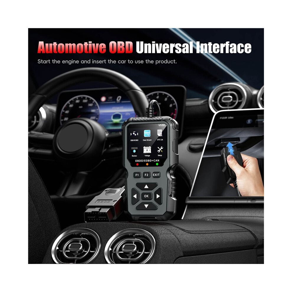 Obd2 Automotive Diagnostic Scanner Engine Fault Code Reading/Clearing, Eobd+Scan Car Detection Diagnostic Tool 6033590027946