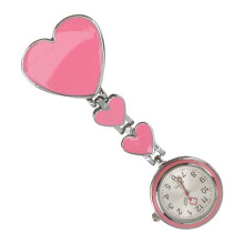 1Pc Quartz Red Nurse Fob Watch Hanging Durable Nurse Pocket Watch