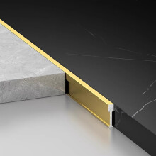 Extra Narrow Floor Transition Strip Rose Gold, Durable Aluminum Seam Binder for Laminate and Hardwood Floors
