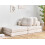 Beliani Single Sofa Bed OLDEN Boucle White 4