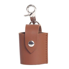 (1set, Brown) For 135 Film Cassette Leather Pendant Portable Retro Style Storage Bag Keychain Decoration