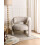 Beliani Armchair BUREA Chenille Light Beige 2