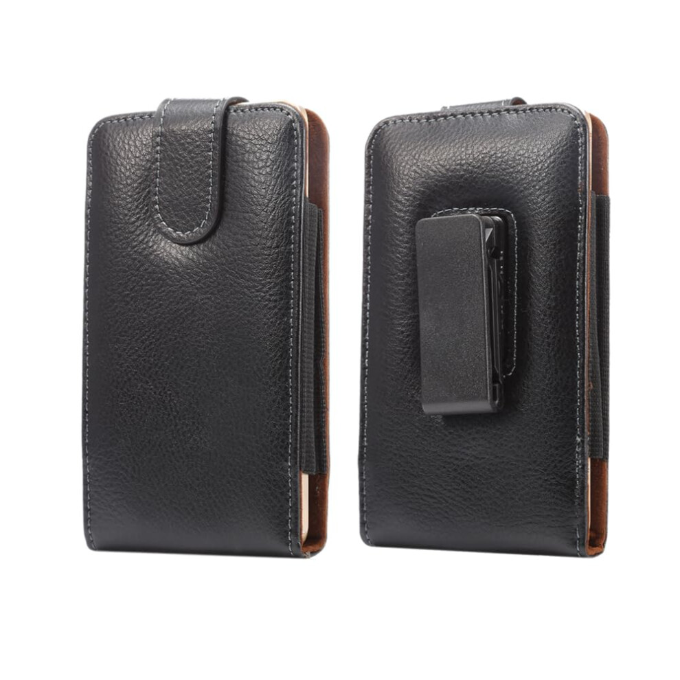 Leather Phone Holster With Magnetic Selfclosing Flap And Swivel Belt Clip For Iphone And Samsung (M) 9073542959526