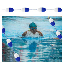 7ft Pool Lane Divider Rope with Visibility Floats and Rustproof Stainless Hooks for Enhanced Safety