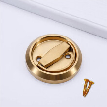 Sliding Door Lock Invisible Recessed Pull Ring for Wooden Door Single Gold Flush Fit Hidden Handle
