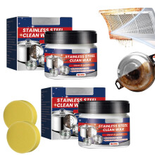 2PCS Stainless Steel Cleaner and Metal Polish, Nano Deep Cleaning 3 in 1 AntiTarnish Paste