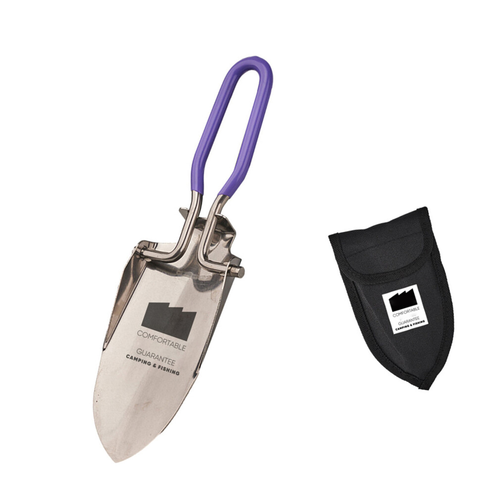 Portables Stainless Steel Camping Shovel With Ergonomic-Purple 7627001347052
