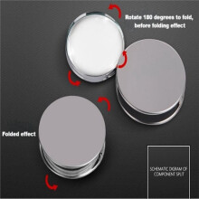 Lupa Dobrável Redonda de Mão com Aumento de 20x, Corpo em Aço Inoxidável, 70mm de Diâmetro, Ideal para Crianças, Estudantes e Idosos.