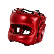 High Impact Boxing Head Protections Gear Full Face Coverage-Red