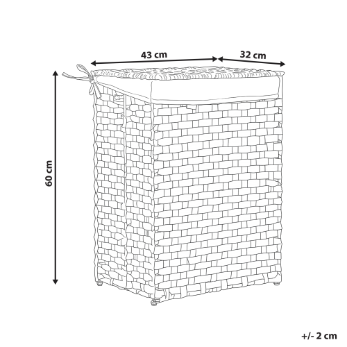 Beliani Laundry Basket with Lid MUCUBAJI Fabric Black 83 L 2