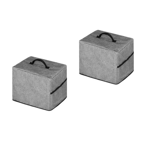 2Stk Eismaschinenabdeckung Polyester Grauer Schutzbezug Mit 1