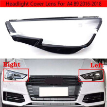 Car Left Front Headlight Glass Light Transparent Lampshade Lamp Shell Headlight Cover Len for A4 B9 2016-2018