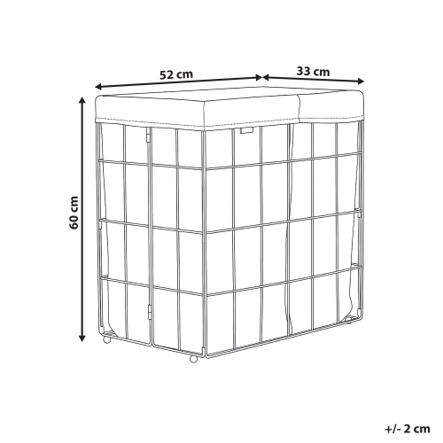Beliani Laundry Basket CULPINA Metal Black 100 L 2