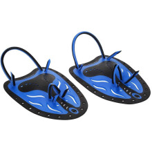 Pagaies à main d'entraînement de natation,-Adulte noir et bleu
