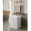 Beliani Laundry Basket with Lid ARRAIAS Fabric White 100 L 2