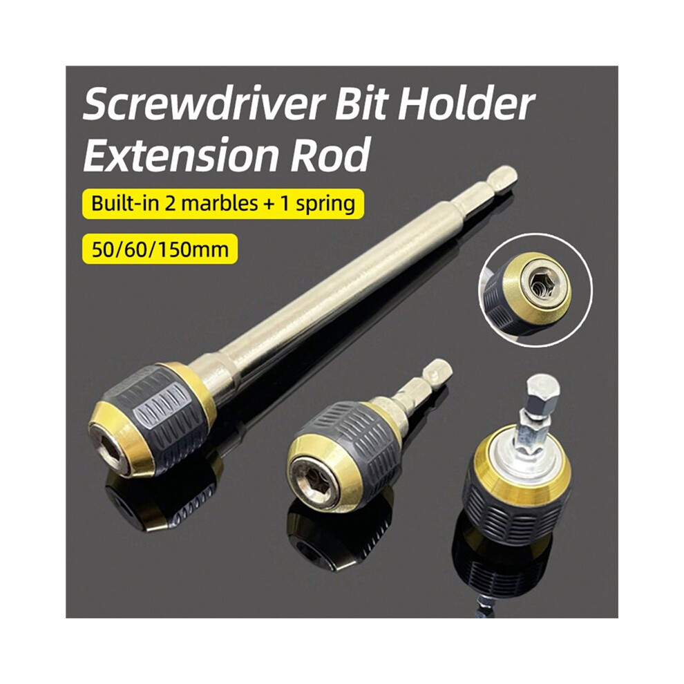 50Mm 60Mm 150Mm 3-Piece Set Hex Shank Screwdriver Bit Holder Quick Release Adapter For Impact Driver 6034124994079