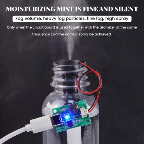 5PCS DC5V 1A USB Ultrasonic Spray Humidifier Atomization Drive Module Type-C USB Interface for DIY Electronic Experiment 2
